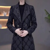 高档五防免洗加棉两件套连衣裙2025冬季 新款 气质减龄刺绣外套裙子