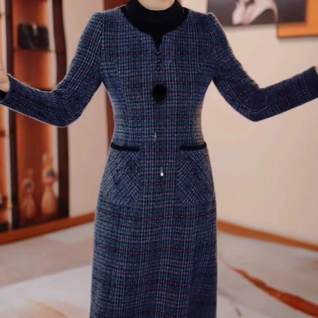 高级贵妃绒加厚保暖显瘦裙子