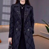 高档三防免洗加棉两件套连衣裙2025冬季 新款 气质减龄刺绣外套裙子