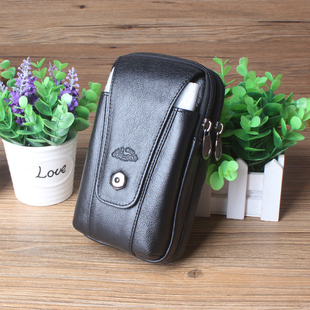 4.5寸5.3寸5.7寸腰包头层牛皮腰包 金珊瑚真皮腰包男士 gold coral