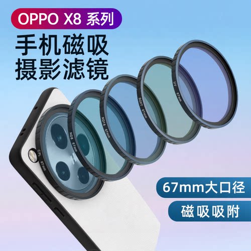 适用OPPOX8系列手机磁吸滤镜壳