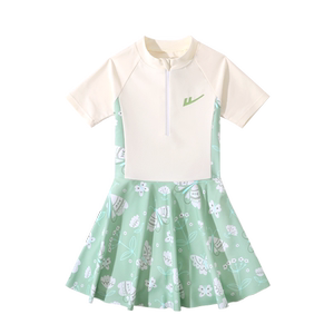 回力儿童泳衣女童中大童2024新款小女孩连体裙公主游泳衣防晒泳装