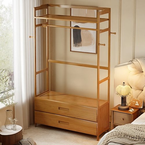 简约挂衣架落地卧室简易收纳衣柜