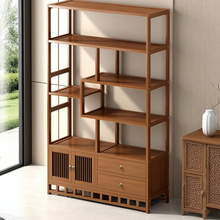 博古架新中式茶室置物架茶叶展示柜非实木隔断多宝阁客厅茶具摆件