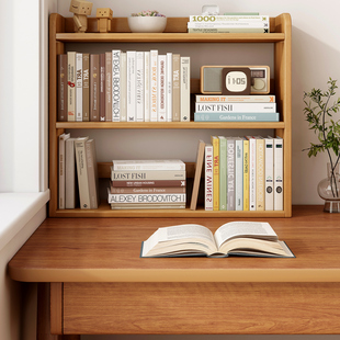 桌面置物架桌上立式多层小书架家用实木洞洞板学习书桌收纳展示架