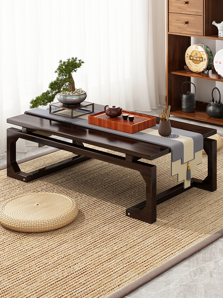 飘窗小桌子实木炕桌家用榻榻米小茶几窗台茶桌矮桌坐地茶台飘窗桌