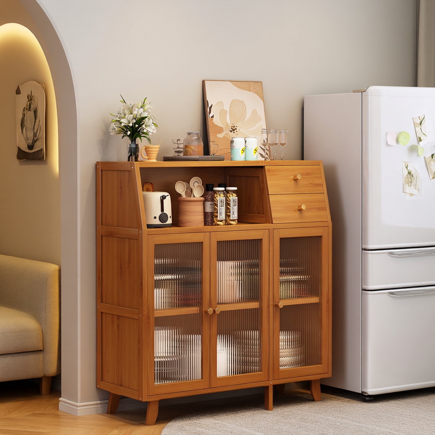 餐边柜家用储物柜厨房橱柜置物柜