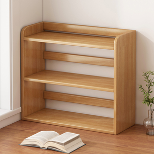 桌面置物架全实木家用学习桌小型书架洞洞板办公室工位多层收纳架