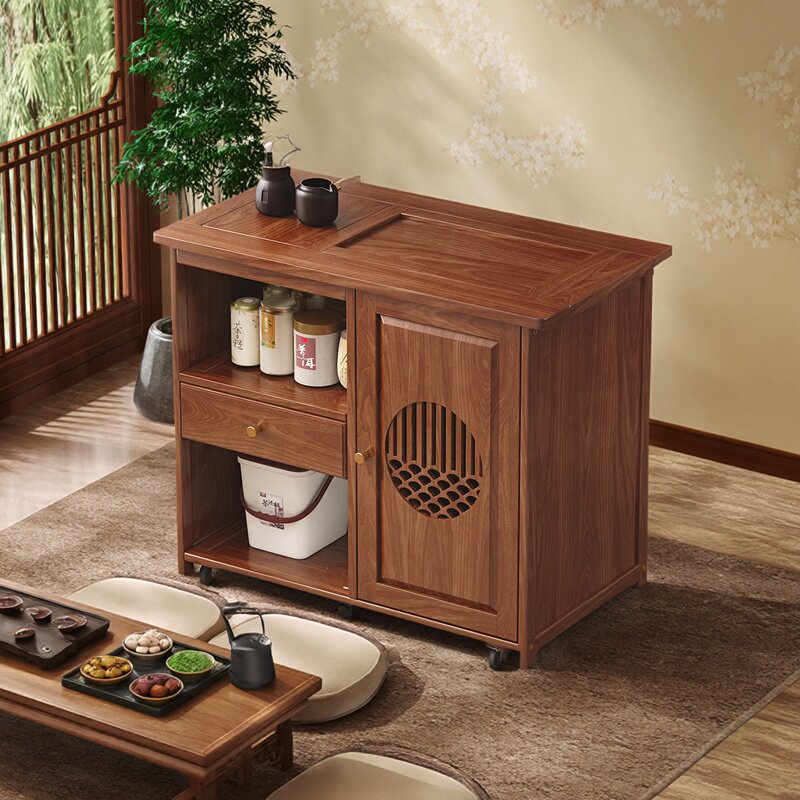 实木移动茶几中式茶台收纳柜带抽屉茶叶储物柜客厅茶室茶具小茶桌,住宅家具,茶几,淘宝优惠券,粉丝福利购,淘宝优惠卷