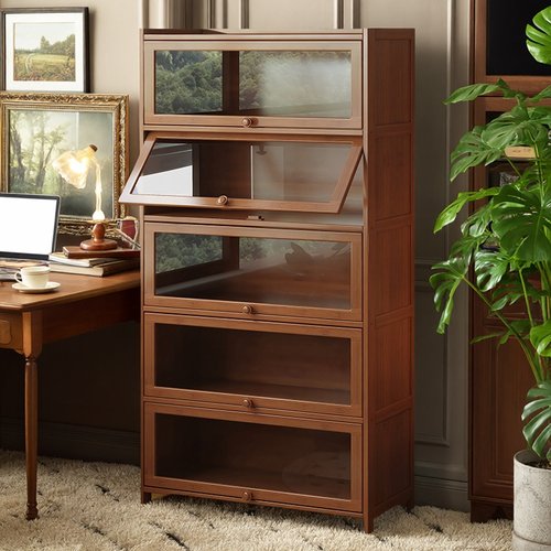 书架置物架落地一体式书柜储物柜