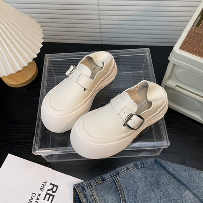 一字扣勃肯鞋女乐福单鞋子拖鞋