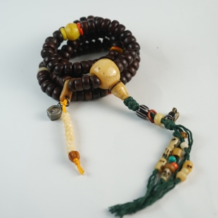 西藏传厚切凤眼菩提子108颗佛珠项链原创搭配大号脖挂菩提念珠