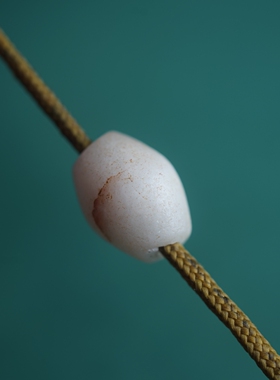 包老南亚河谷文明千年老缠丝玛瑙配珠藏式隔珠白色珠胚穿手串隔珠
