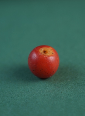 包老清代深红色老琉璃配珠金刚菩提百香隔珠文玩散珠套料琉璃圆珠