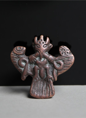 西藏手工精品复刻大鹏金翅鸟纯铜