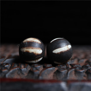 尼泊尔手工硅化木化石木变石邦提克迪克天珠diy手串散珠配串项链