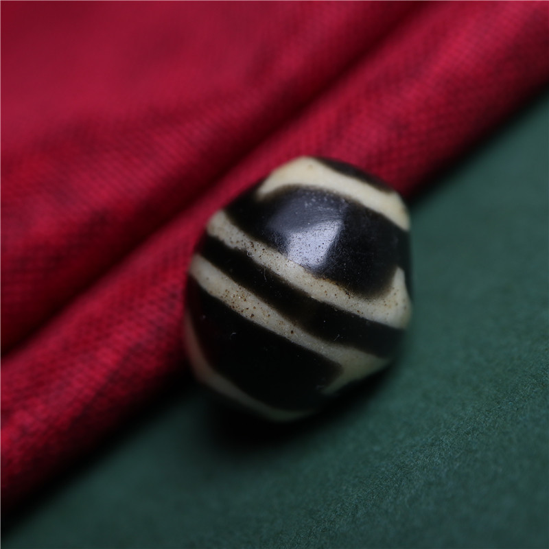 〓包老〓西藏民手工制作黑白水纹达洛天珠藏式料器天珠散配珠DL04