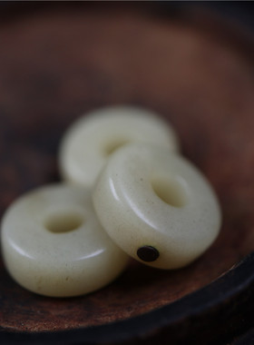 天然油润牦牛骨珠文玩配饰散珠片