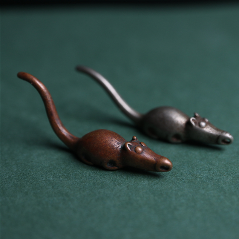 西藏特价纯铜吐宝鼠小吊坠配佛珠