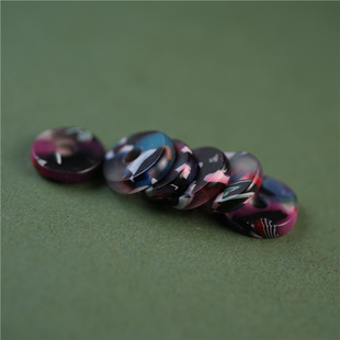 纯手工西藏式文玩彩色料器隔片文玩配珠散珠佛珠配饰配件嘎串百搭