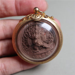 超清高浮雕手工大威德金刚擦擦包亚克力嘎乌盒随身佛龛吊坠项坠饰