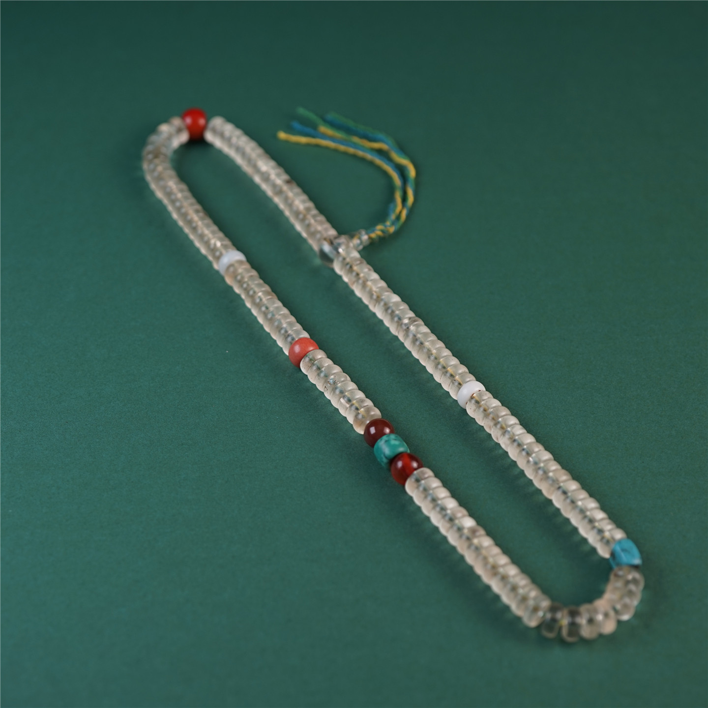 包老西藏传特色精品透明水晶108佛珠挂链藏式念珠手持阿里水晶串