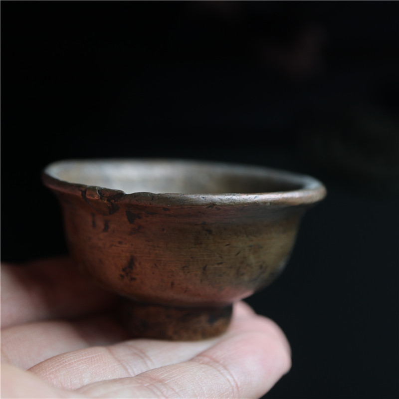 〓包老〓西藏特色明代利玛铜老供灯庙出传承藏式老酥油灯包浆好