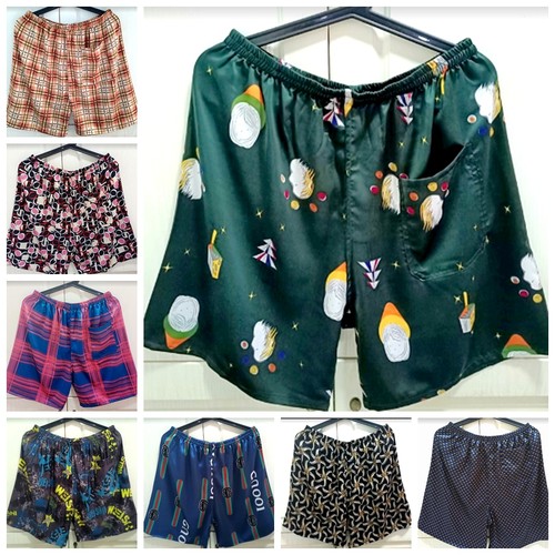 大码短裤丝绸睡裤休闲男士