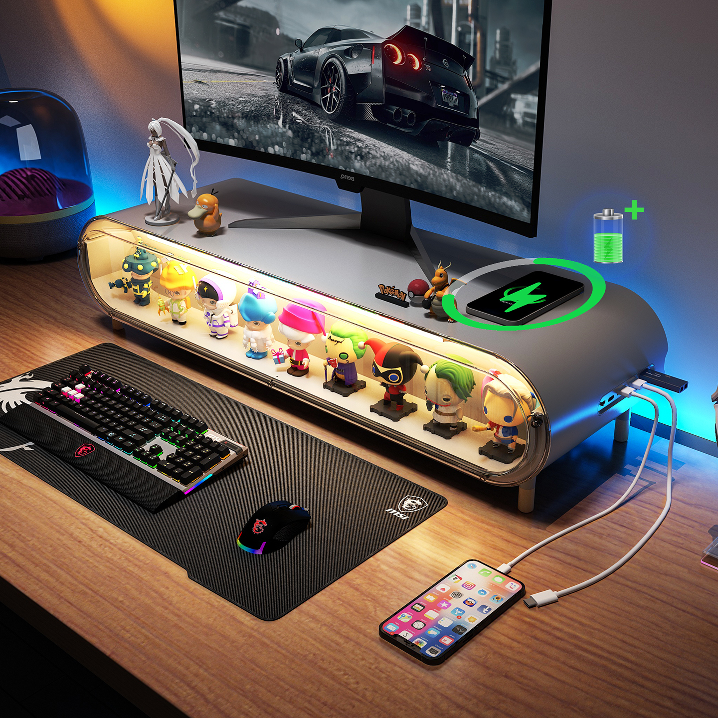 【无线充电】电脑显示器增高架