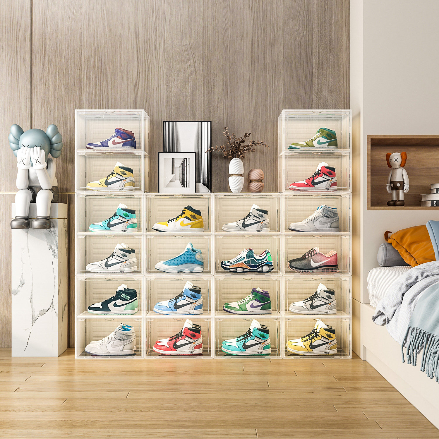 aj鞋盒收纳盒透明新款2021爆款鞋架大码省空间球鞋子收纳神器鞋柜