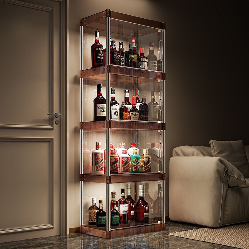 酒柜客厅2025新款高档家用靠墙欧式小酒柜不锈钢展示柜置物陈列架