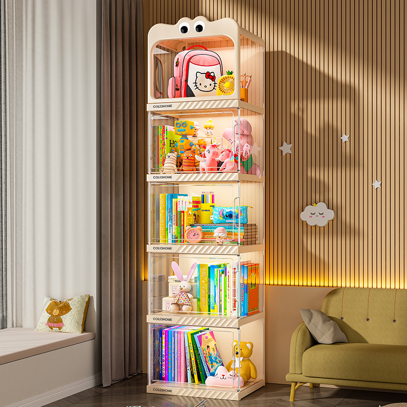 【卡通儿童书架】大容量防尘收纳