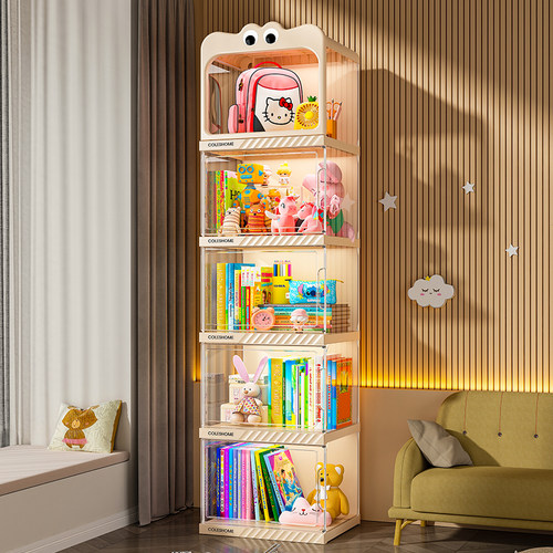 【卡通儿童书架】大容量防尘收纳