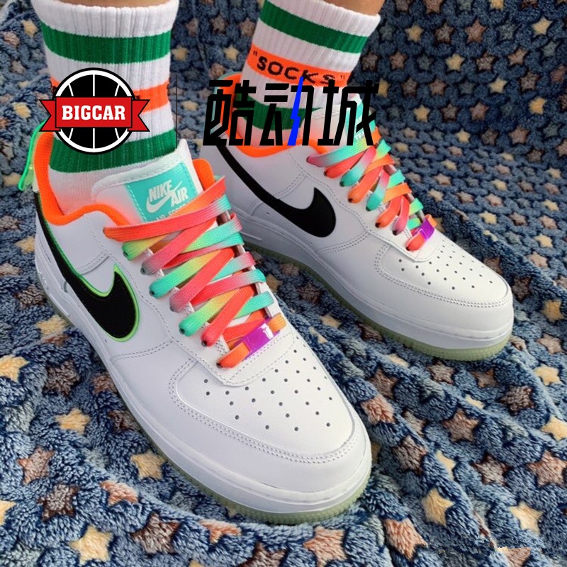 Nike Air force 1 low AF1白黑橙电竞夜光 休闲板鞋 DO2333-101 运动鞋new 运动休闲鞋 原图主图