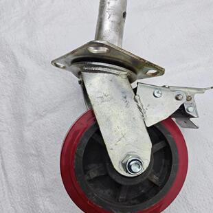 脚手架轮子AB刹6寸万向轮加粗螺杆移动脚手架配件厂家直销