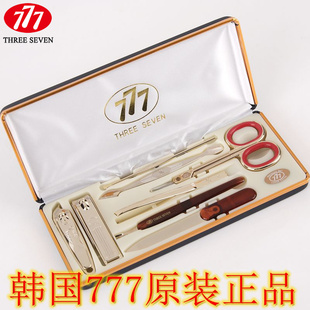 韩国777指甲刀套装进口家用三七指甲剪斜口便携成人防飞溅指甲钳