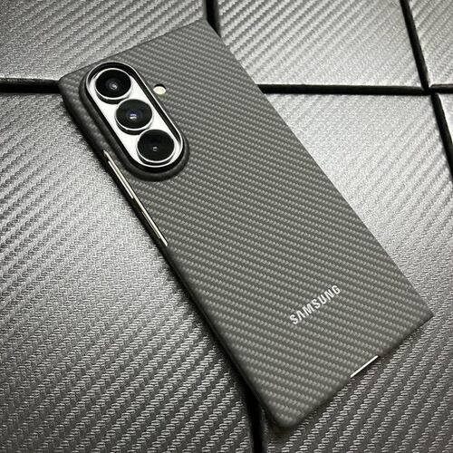 适用于三星zfold7凯夫拉纹路fold6官方同款保护壳超薄碳纤维纹路W26送钢化膜高档轻奢