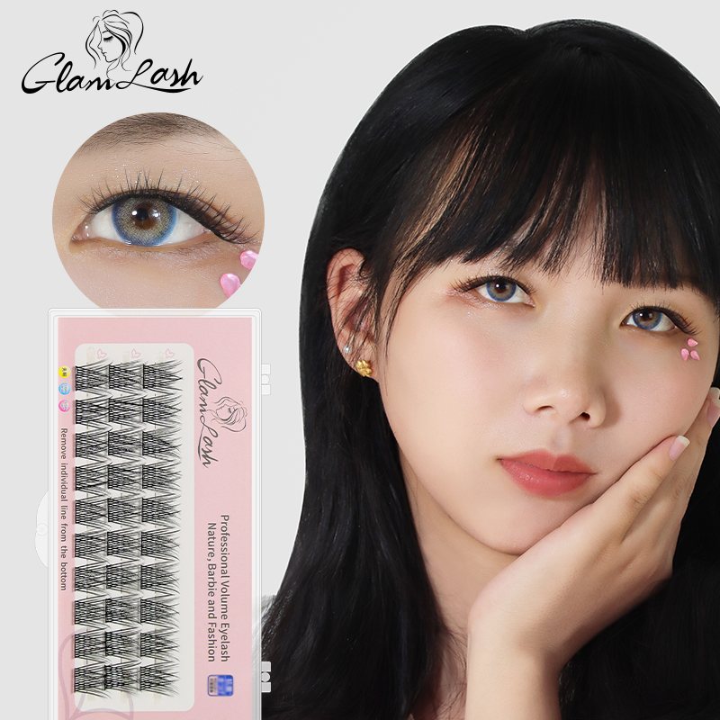 分段式单簇鱼尾眼睫毛 自然浓密双翼鱼尾自嫁接睫毛