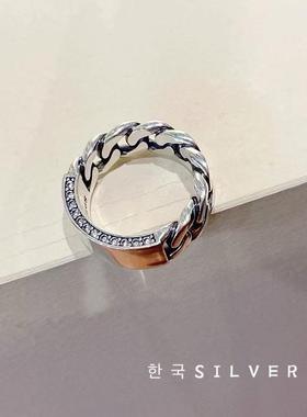 韩国东大门s925纯银戒指