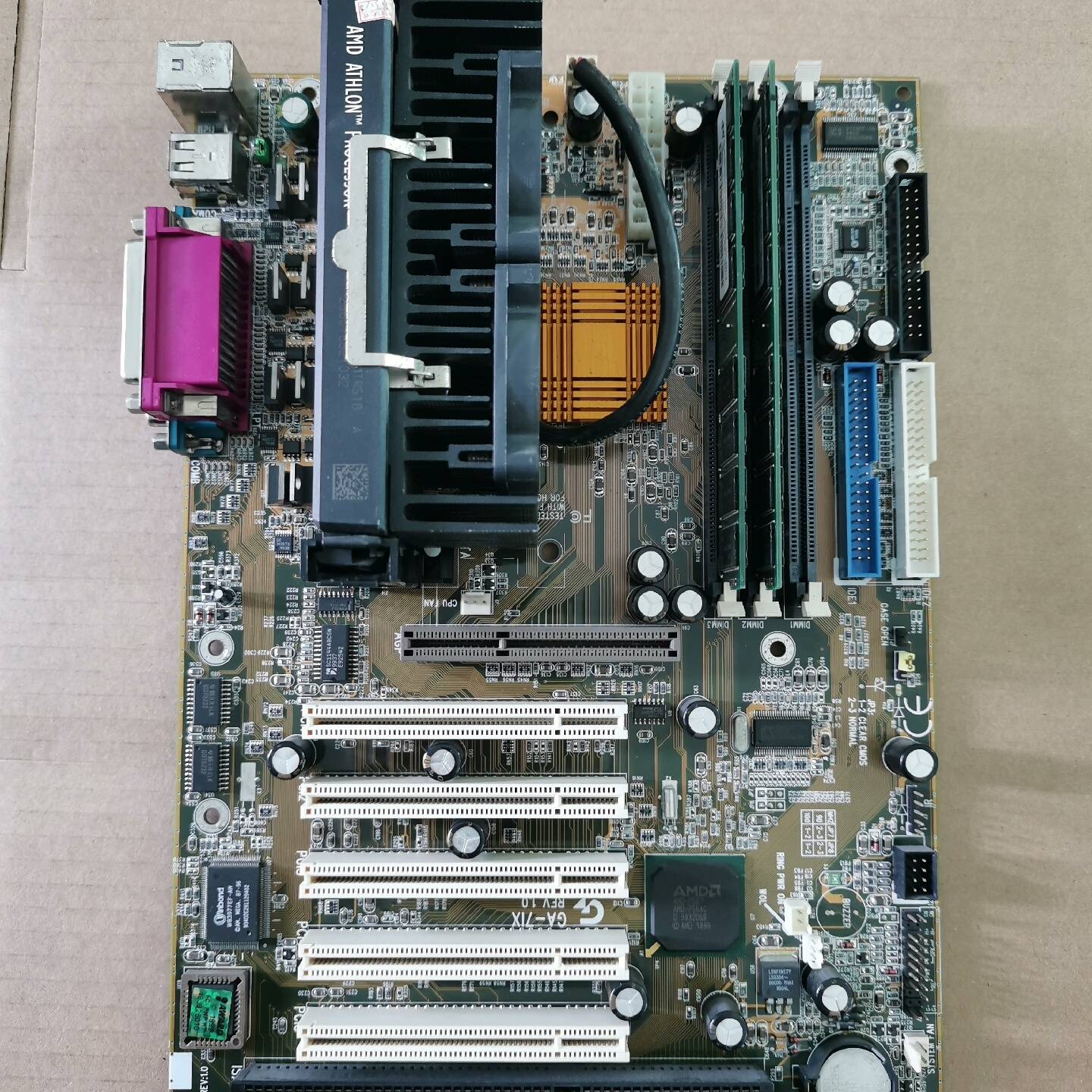 议价-技嘉GA-7IX主板，不含CPU和内存条，测试