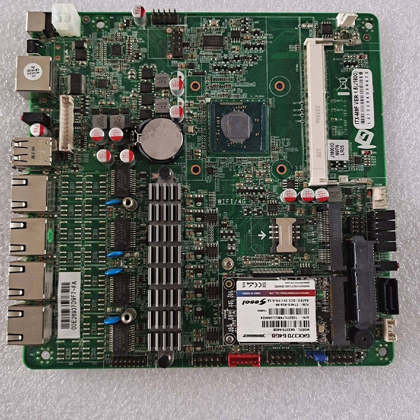 议价-研域J1800/ID主板。研域工控 ITX-M9F 。4口