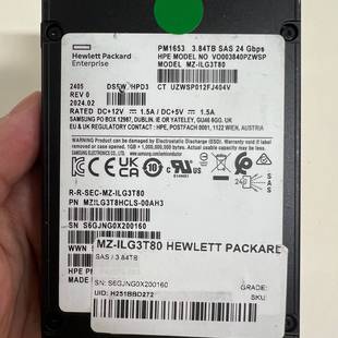 三星原厂 型号MZ 惠普HPE 3.84TB ILG3 PM1653 议价