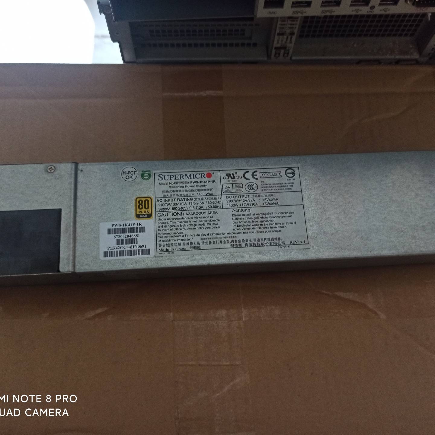 议价-超微PWS-1K41P-1R 1400W电源 PWS-1K4