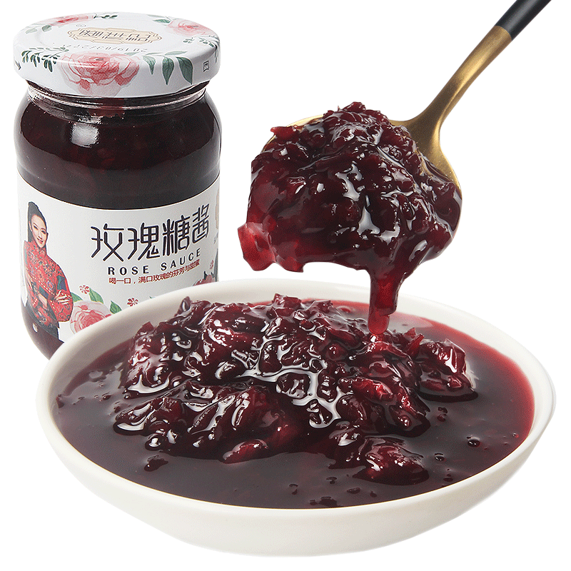 潘祥记玫瑰酱云南特产食用玫瑰花酱商用烘焙果酱蜂蜜花酿冲饮泡茶
