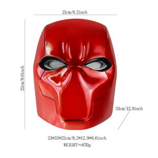 树脂新款星战道具可戴万圣节面具模仿红帽火魔金属版现货