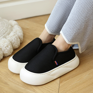 情侣亚麻拖鞋男包跟春秋吸汗防滑厚底布鞋居家室内四季女款月子鞋