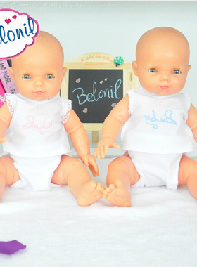 西班牙Belonil幼儿园儿童黑白色皮肤人亚洲人新生男女孩娃娃装扮