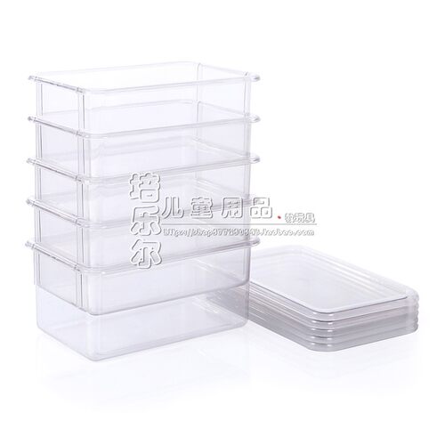透明/蓝色/红色储物盒UFC早教幼儿童玩具收纳盒教具盒储物家具