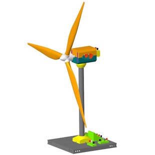 新能源套装风力发电风速表风向标雨量计科普立式直立气象站仪器计