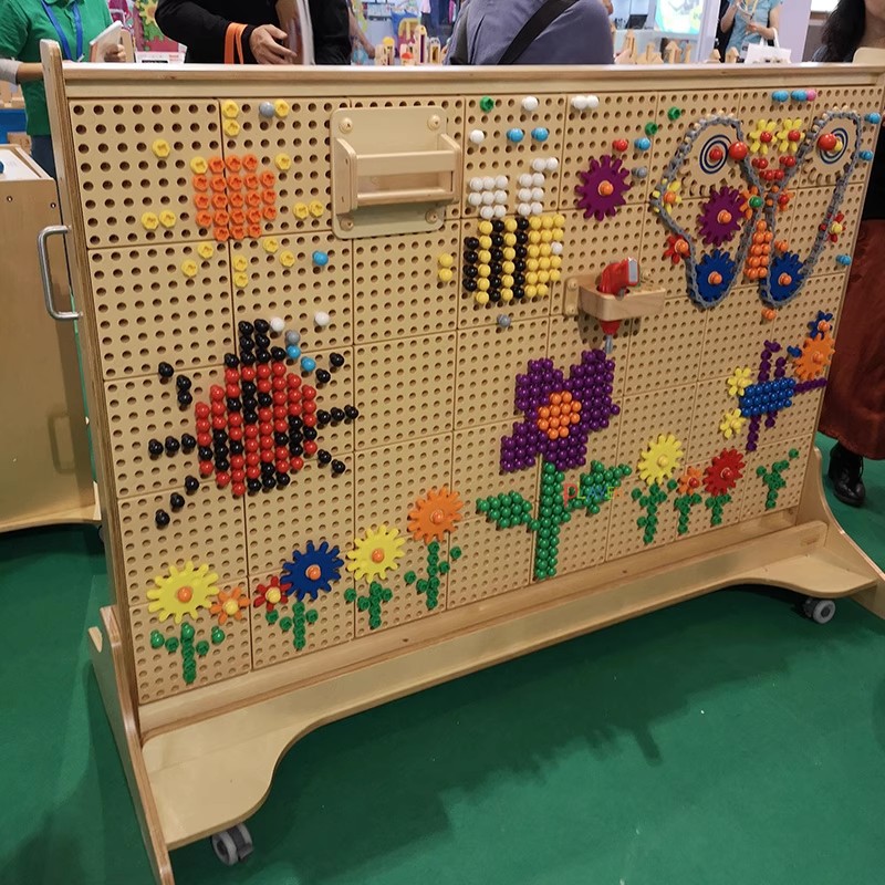 贝思德STEM活动墙板八色混合螺丝512件套八色混合插钉512件套